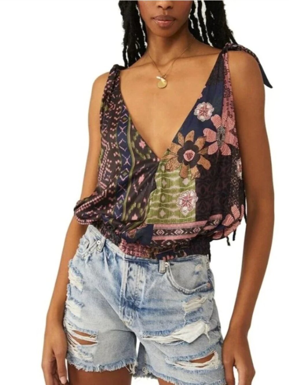 Free People Tied To You Cropped Tank Top | Size Small